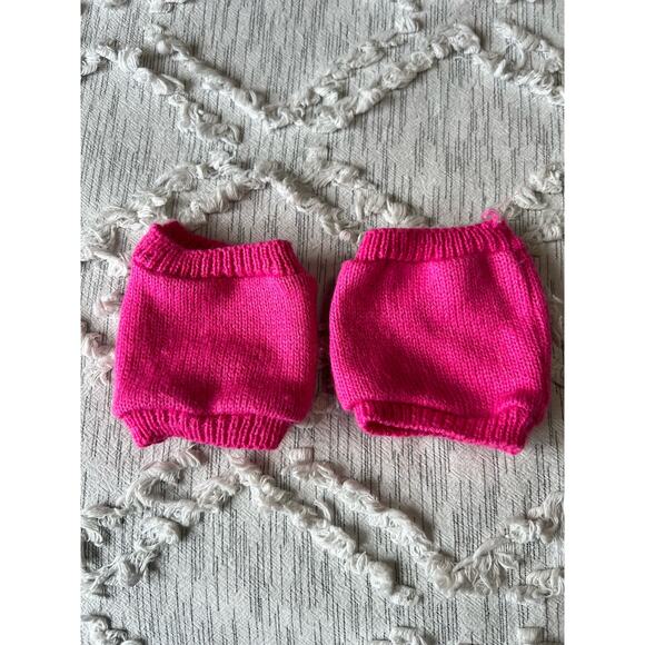 Build A Bear Workshop Snowflake Pink Quilted Winter Coat with Sequin Legwarmers - Picture 4 of 6